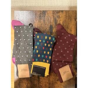 J.Crew Banana Republic Lot Of 3 Dress Socks NWT